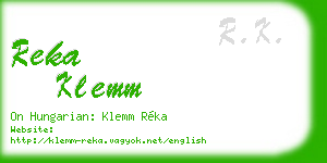 reka klemm business card